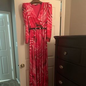 Bebe Aurora Puff Sleeve Gown